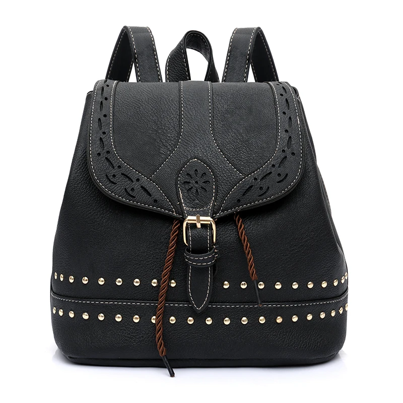 2018 Новое поступление реального Pu Для женщин Mochila Escolar школьные сумки Вэй