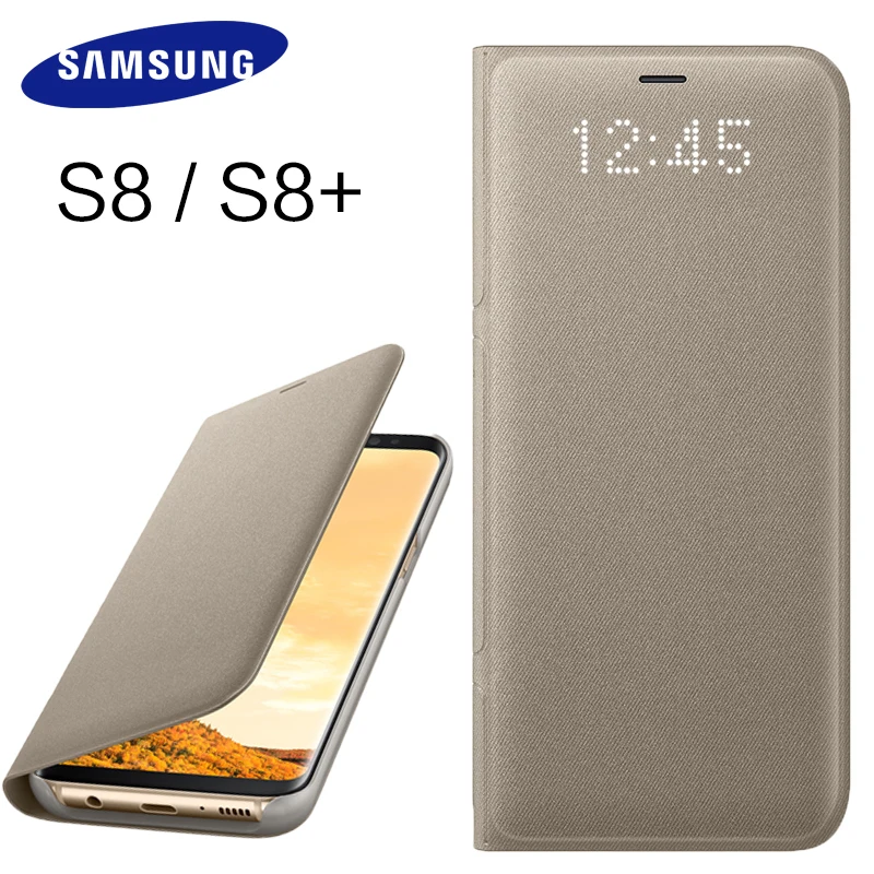 Samsung Galaxy S8 S8 Plus LED Case Smart windows Phone Bracket LED Flip