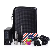 Enail Электрический Dab E кварцевый гвоздь с титановым набор DNail Carb колпачок 20 мм Dabber PID контроль температуры силиконовый коврик портативный мешок
