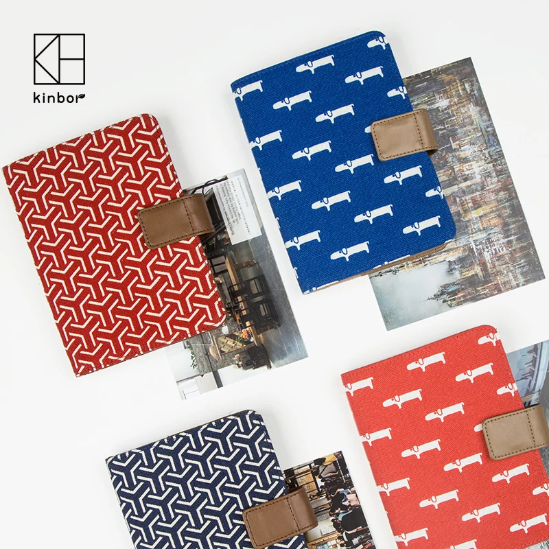 kinbor Canvas A6 Notebook Agendas Diary 2017 Planner Organizer with Calender Daily Plan BOY noebook Traveler's Notebook Gift kinbor 4 colors cute planner notebook 365 days personal daily plan book project agendas 2017 kawaii gift korean stationery