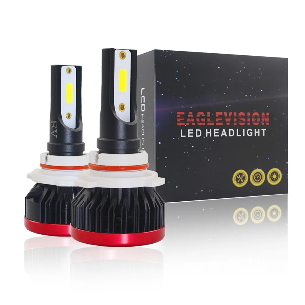 

2PCS 9006/HB4 EV7 Car Front waterproof LED Bright Headlights Bulbs Kit 200W DC 9-32 V 22000LM Light LED Driving Front 6000K