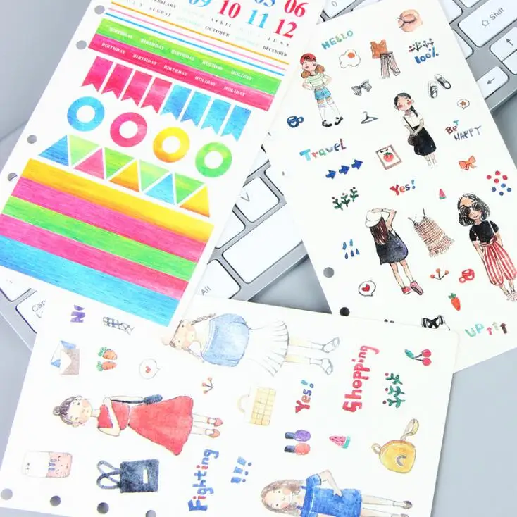 24 pack/lot Miss Ann's Life Diary Stickers Diary Sticker Scrapbook