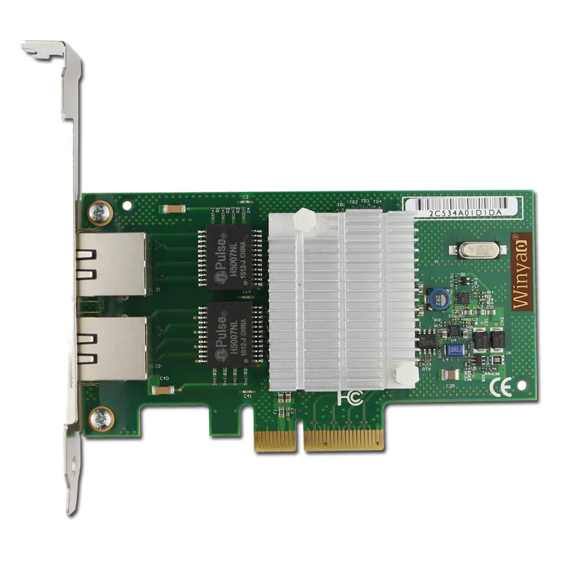 2 Порты адаптер Gigabit Ethernet pcie x4 платы NIC 10/100/1000 м Чипсет nhi350am2