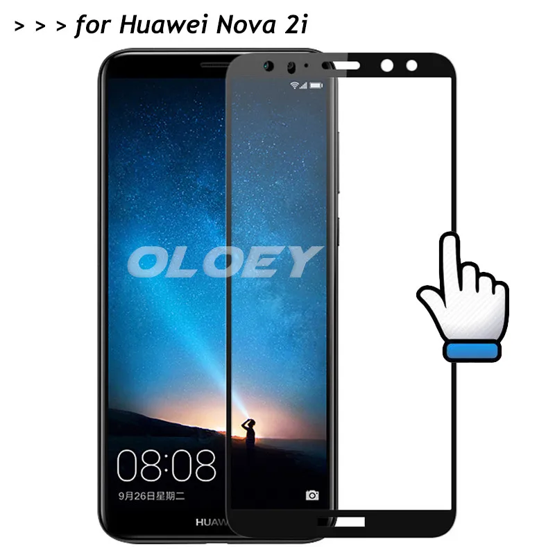 Для huawei Nova 2i полное покрытие Экран защитная пленка 9 H закаленное Стекло все coverge
