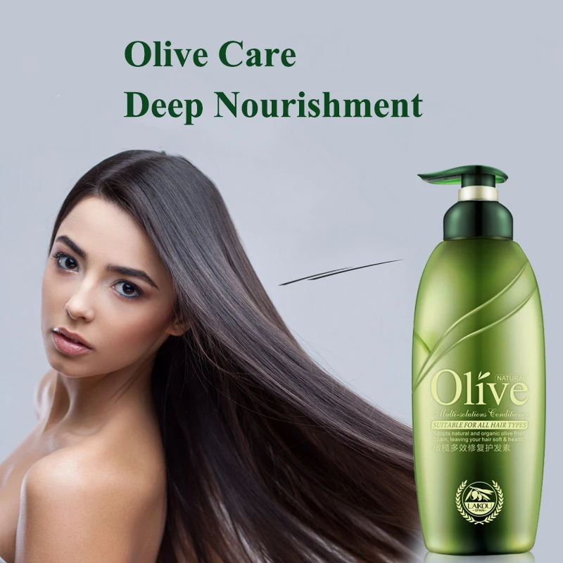 LAIKOU, оливковое масло, Кондиционер для волос, увлажняющий, питательный, сухой, поврежденный, для восстановления волос, уход за кожей головы, уход за волосами, гладкий, 300 мл