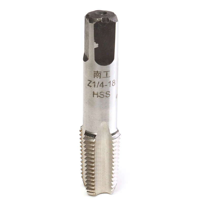 High Speed Steel Taper Pipe Tap Plug Screw Tap Hand Tool Z 1/4 inch -18 Metal Screw Thread Machine Cutter Cutting Tool