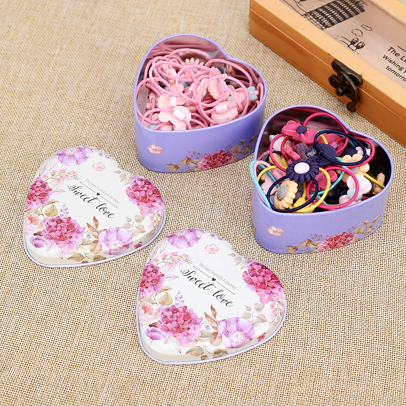 

One Box Headdress Girl Princess Hair Bands Children's Head Rope Korean Style Elastic Rubber Band Cute Hair Accessories Wholesale