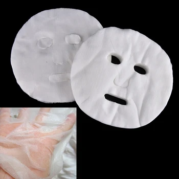 

New 100pcs Disposable Facial Mask Pure Cotton Paper Facemask Sheet DIY Cosmetic Face Skin Care Mask