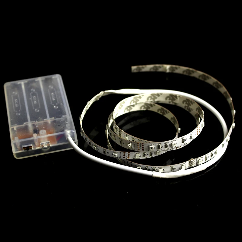 Battery powered font b led b font font b strip b font 3528 smd AA 1m