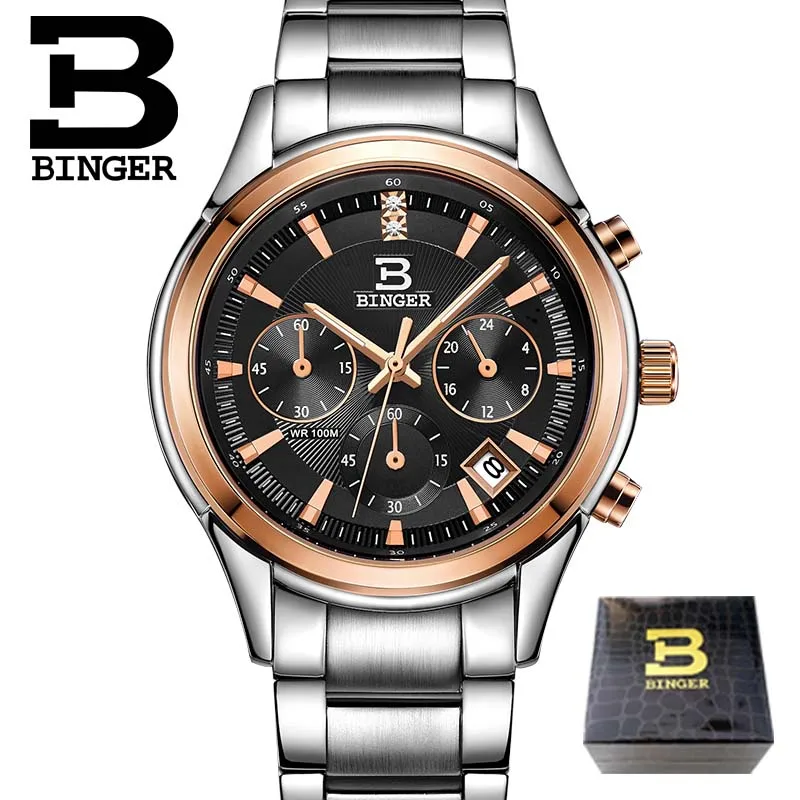 Fashion New Men gold watches and women lovers table military Chronograph sports watch men's quartz stainless steel - Цвет: Men watch 06