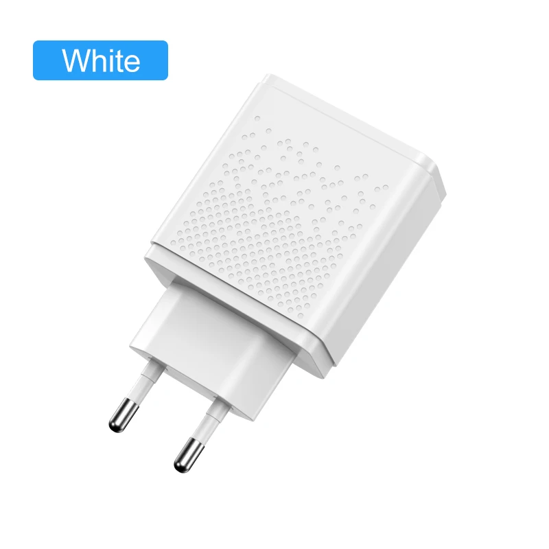 White Elough Dual USB зарядное устройство для iphone Samsung Xiaomi Huawei быстрая зарядка 5 В 2.4A максимум огнеупорный материал интеллектуальная зарядка Сильная совместимость адаптер EU штепсель - Plug Type: White