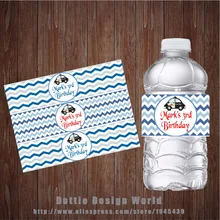 20 шт./партия КС полиции бутылка для воды в автомобиль этикетки моноблок обертка Пользовательские Baby shower День рождения пользу украшения