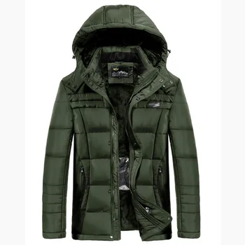 

2019 Thick Winter Jacket Men Parka coats Smart Heating Temperature Controllable Neck Waist Protective Men Obesity 5XL