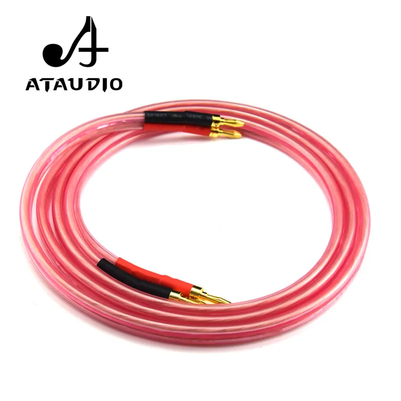 ATAUDIO один шт. HIFI динамик кабель с позолоченным банановым разъемом Чистая медь Hifi