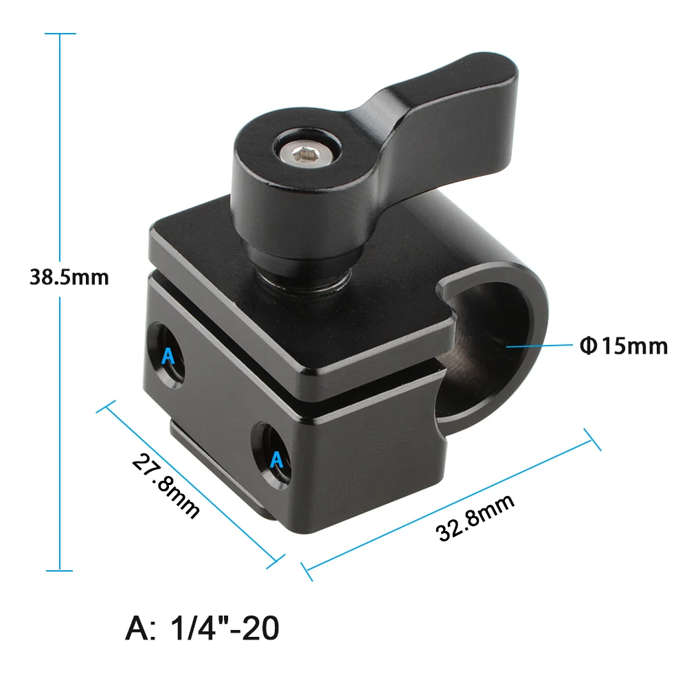 CAMVATE_Shoe Mount_15mm_Rod_Clamp_Adapter (10)