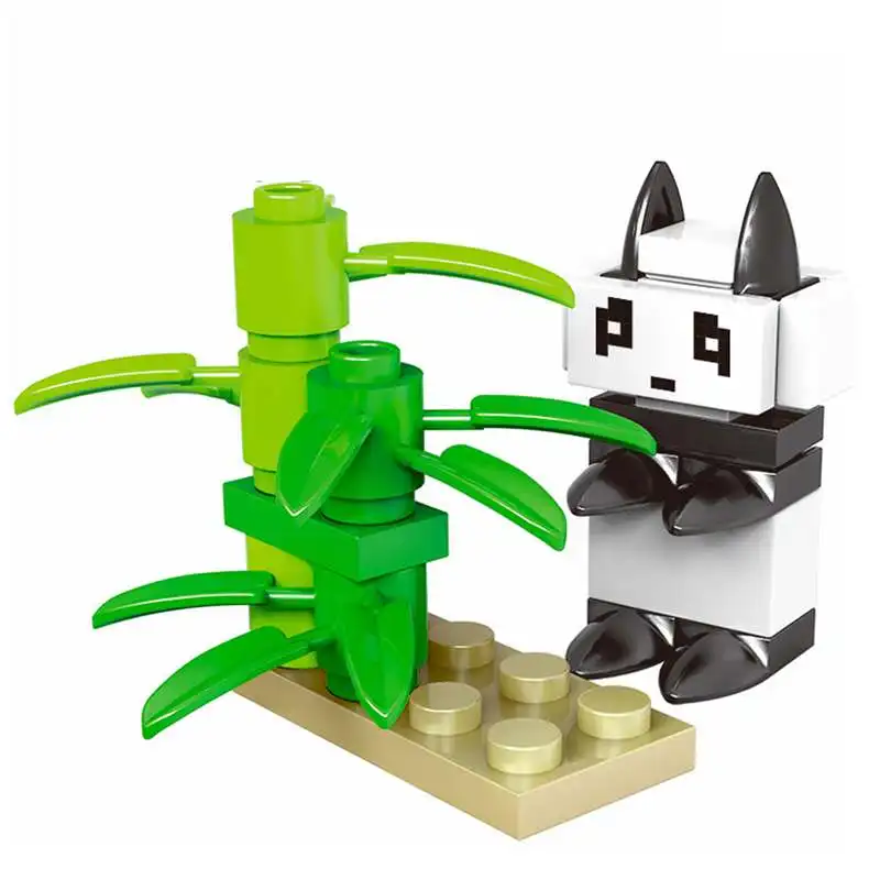 

Legoing Blocks Minecraft Animal The Panda Bamboo Building Blocks Educational Toys for Children Minecraft Figures