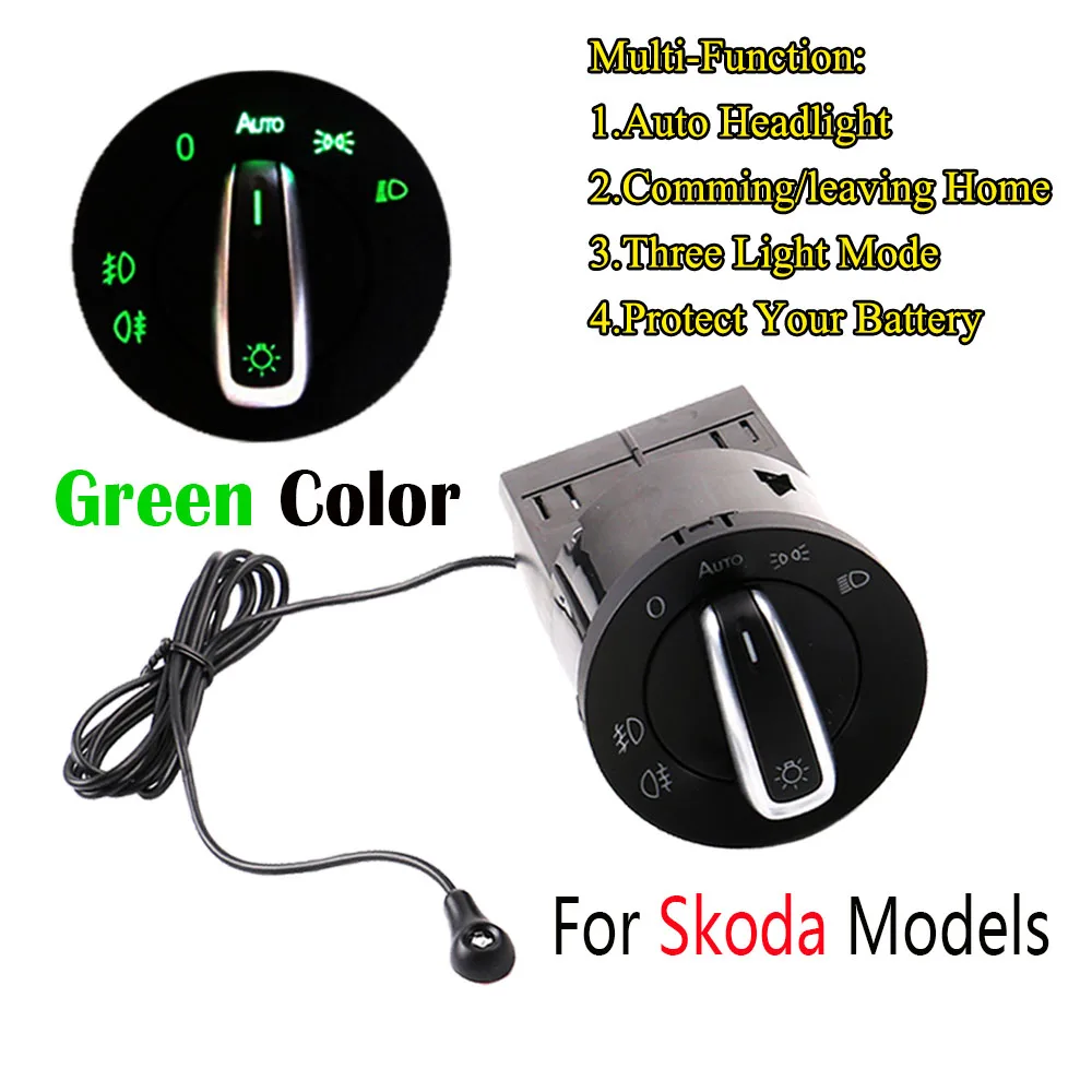 

Old Green Golf Mk4 Light Switch AUTO Headlight Switch Light Sensor Module Upgrade Chrome For Skoda VW Golf 4 Jetta MK4 Passat B5
