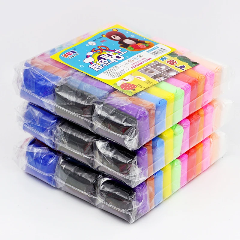 

36 Color Light Smart Plasticine Air Dry Fluffy Slime Clay For Modeling Soft Super Light Clay Foam Plasticine Antistress For Kids