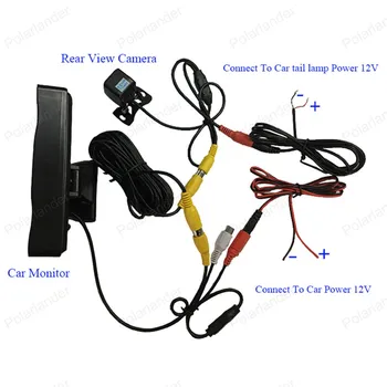 

4.3 inch TFT-LCD display screen rearviwe monitor +reverse parking camera for car parking ,free shipping