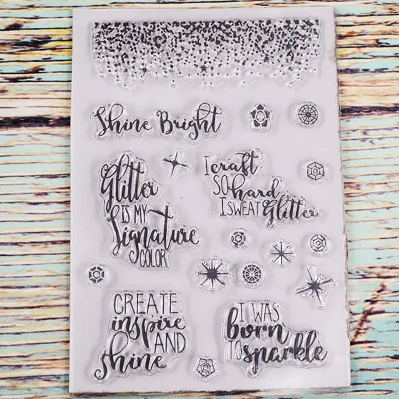 

Shine bright Transparent clear stamp for DIY Scrapbooking/Card Making/Kids Christmas Fun Decoration Supplies
