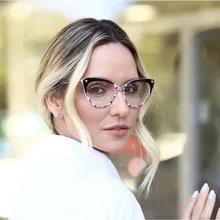 Для женщин Мода подвижное TR90 солнцезащитные очки "кошачий глаз" оправа для очков очки для работы за компьютером очки, очки с оправой для элегантной женщины