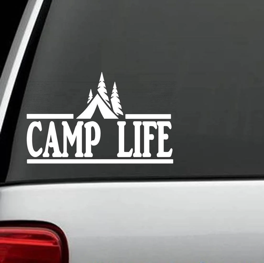 

Camp Life Tent Camping Hiker Outdoor Decal Sticker Fishing Hiking 15cm