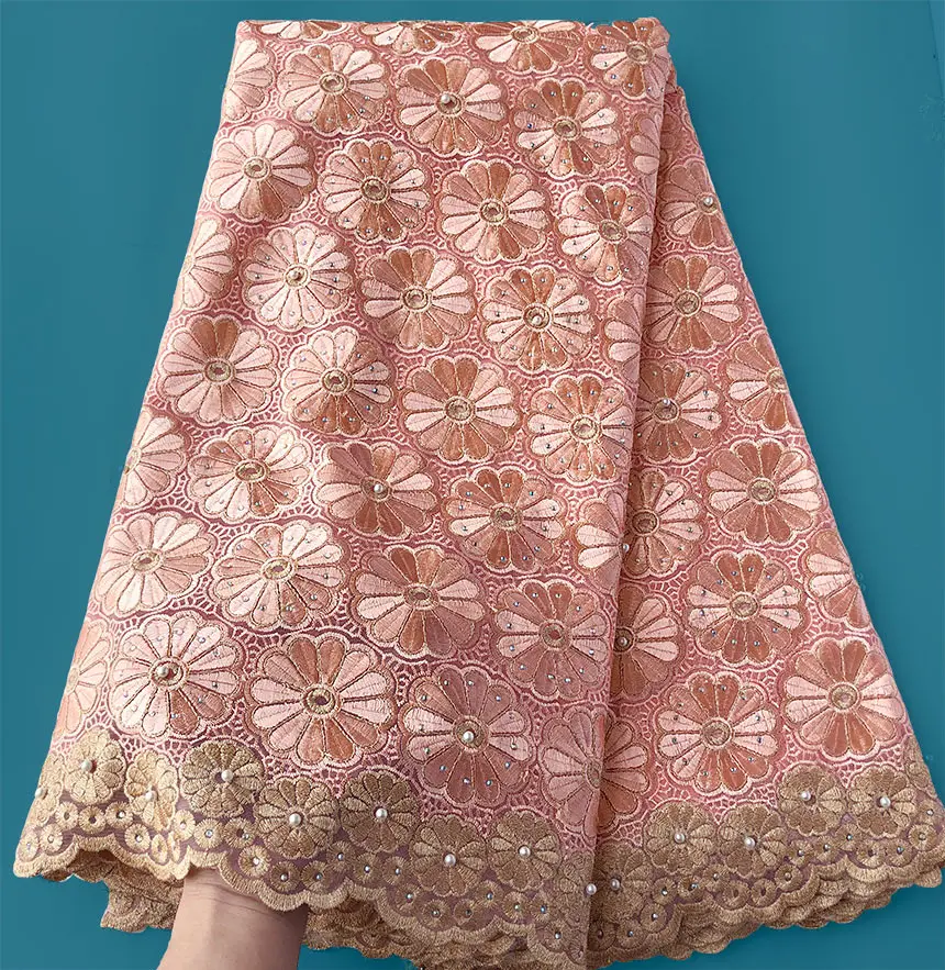 

Wine Gold veritable french lace African Swiss tulle lace fabric floral embroidery Nigerian sewing cloth high quality 5 yards Hot