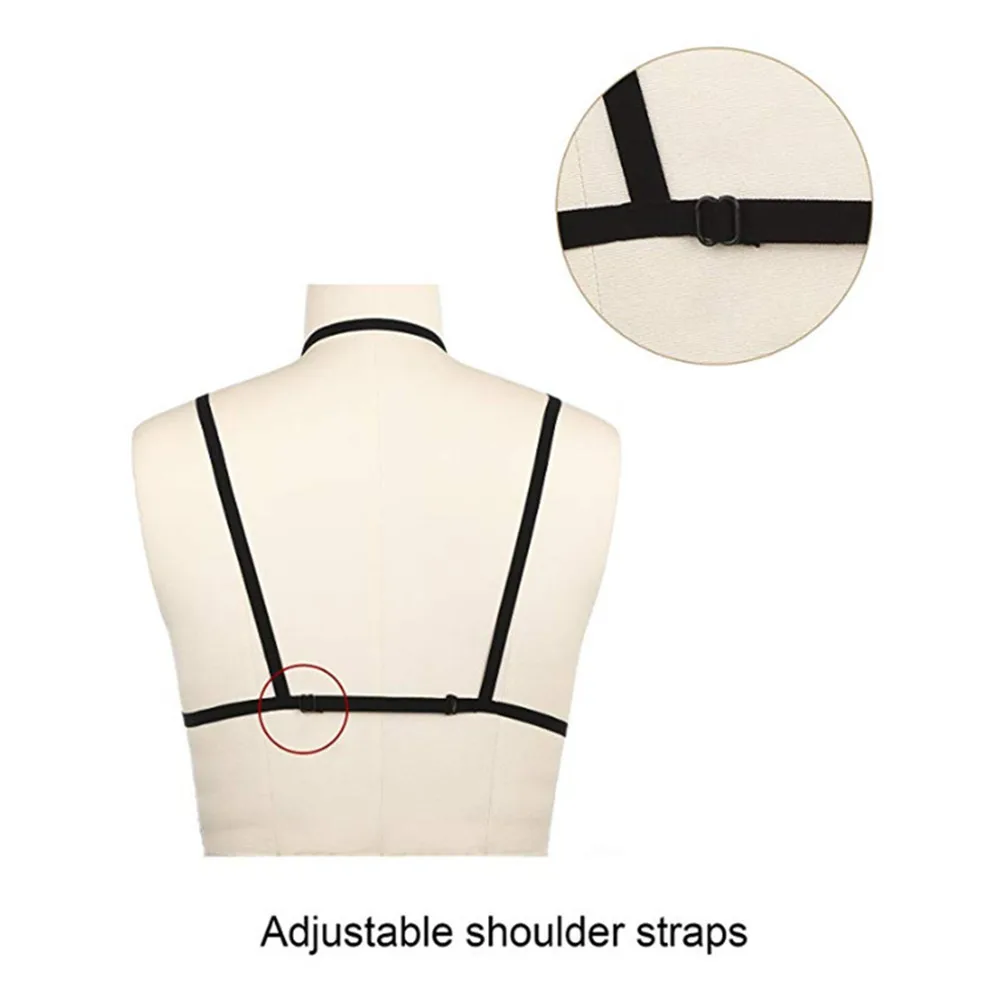 Sexy Bra Elastic Belt Up Strap Bra Clubwear Female Cupless Chest Bandage Adjustable S-XL Erotic Underwear Lingerie for Women (1)