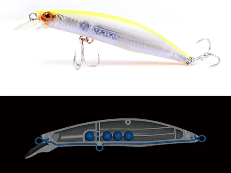 Kingdom fishing lure minnow floating 100mm 20.7g,120mm 30g fishing wobblers lifelike fishing lure Artificial Bait model 5501 (3)