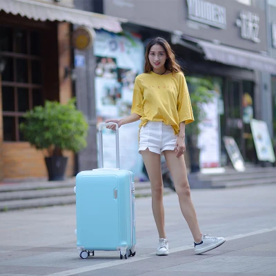 Багажная сумка, Детская Женская, ABS мультяшная походная коробка, Rolling Trolley Hardcase bag, 2" 22" 2" 26" 2" дюймов - Цвет: Blue