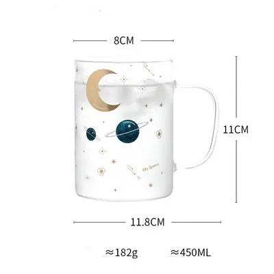 Креативная Звездная космическая стеклянная чашка с бытовой чашкой для сока для питья офисная чайная чашка Q69
