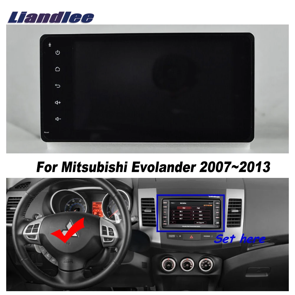 Liandlee для Mitsubishi Evolander 2007~ 2013 автомобильный радиоприемник для Android CD DVD плеер с gps-навигатором карты HD Touch стерео медиа ТВ Мультимедиа