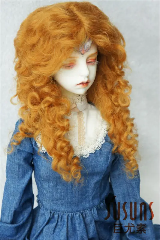 JD139 1/3 SD мохер BJD парик длинные MID прощание вьющиеся кукла парик 8-9 дюймов кукла аксессуары