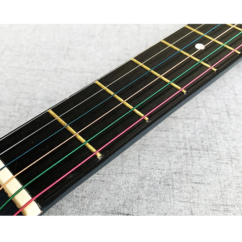 Акустическая гитара Diduo 38 дюймов из липы для начинающих синий отличный