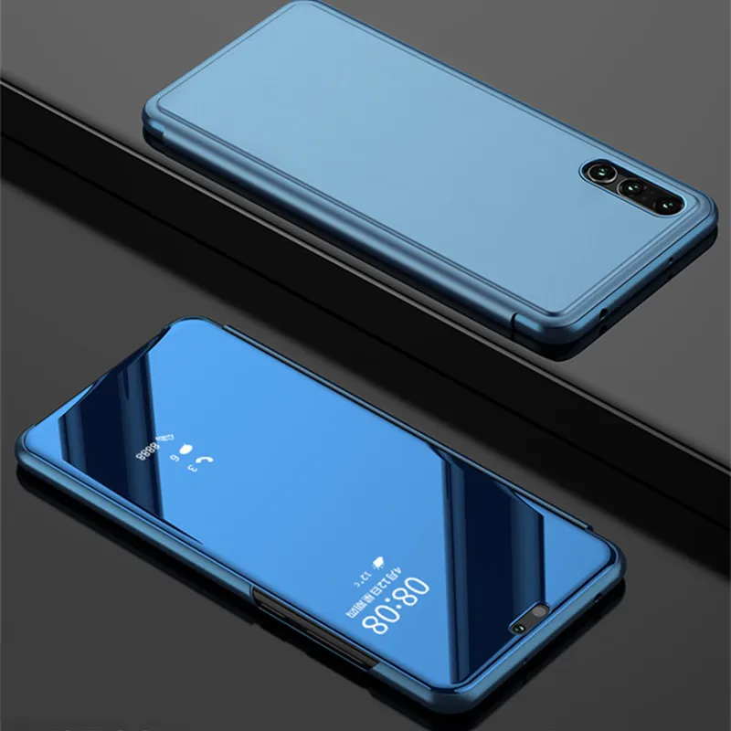 Зеркальный флип чехол для Huawei P Smart P20 P10 Mate 10 20 Plus Pro P9 P8 NOVA 2i 3e Honor V10 9 8 Lite 7A 7C Y7 Y6 Y5 Prime