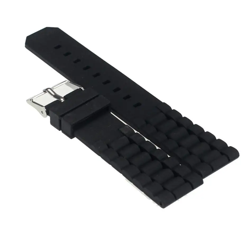 

Timezone #301 Duobla Mens Black Silicone Rubber Diver Watch Band Strap For Fossil Nate 20mm 22mm