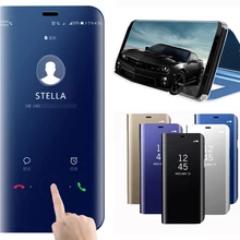 Чехол для Galaxy S10 5G, чехол s, умный зеркальный прозрачный кожаный чехол для samsung Galaxy S10e, чехол S10 Plus S 10+ чехол, Funda