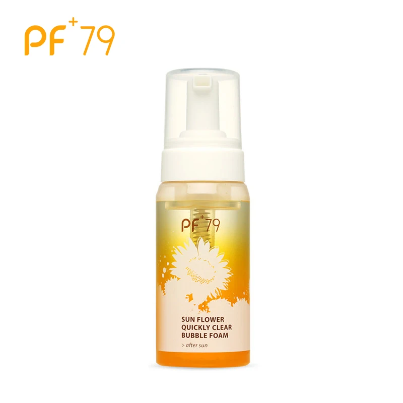 

PF79 New Arrival Natural Formula Whitening Purifying Sunflower Makeup Remover Foam Sun Flower Quickly Clear Bubble Foam