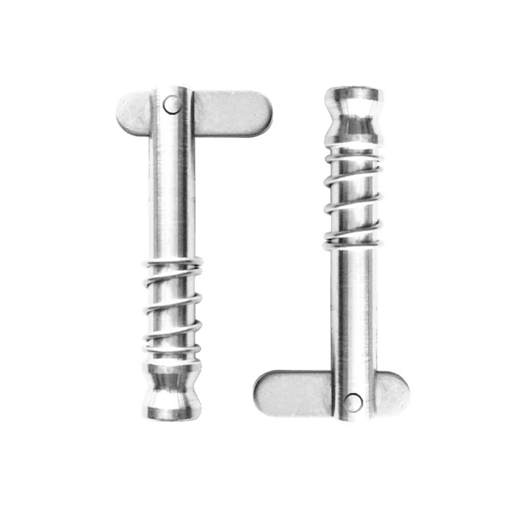 2pcs Silver Metal Quick Release Pin Deck Hinge Boat Marine Yatchs Ships Hardware Fitting Parts 1