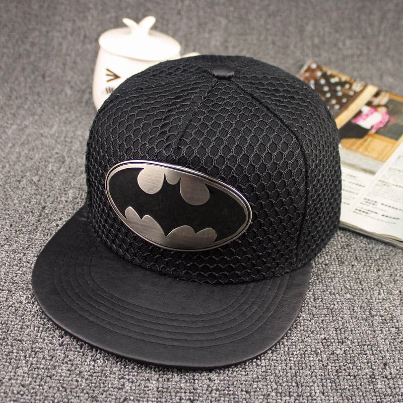 Gorra de béisbol con cierre trasero para hombre y mujer, gorro de béisbol  con diseño geométrico de Batman, algodón, acrílico, estilo hip hop, gorra  con Cierre trasero ajustable, 2018|Gorras de béisbol| -