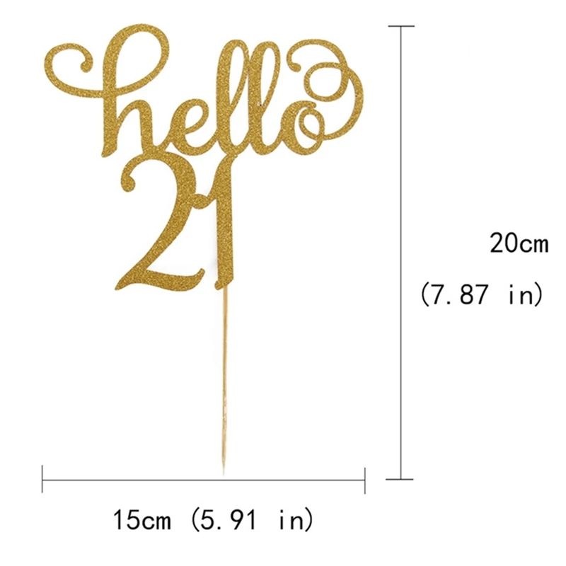 1 предмет, новинка, брюки с золотым блеском Hello 30, 21,40, 50,60 на верхушке торта украшения на день рождения Свадебная вечеринка товары для украшения торта