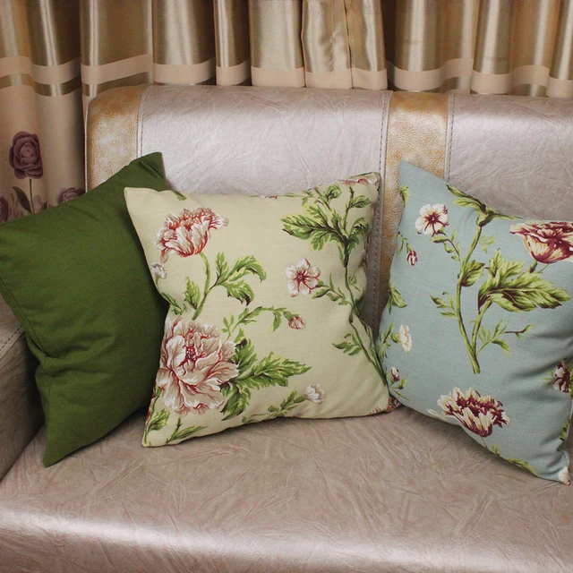 Curcya Nordic European Style French Country Flowers Cushion Covers Curcya Nordic European Style French Country Flowers Cushion Covers For Sofa Fl Decorative Pillow Cover Polyester