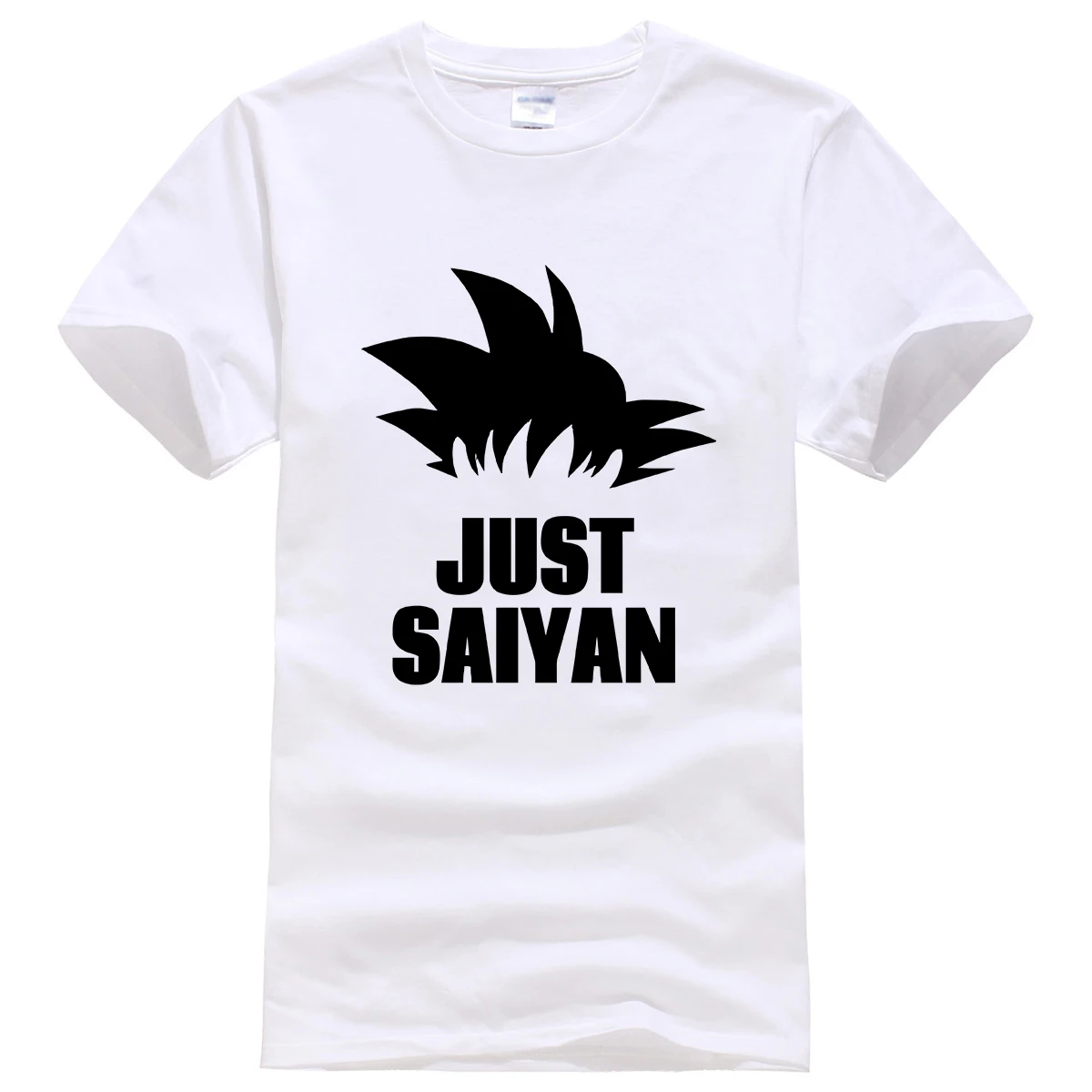 

Dragon Ball Z Japan Anime T Shirt JUST SAIYAN T-shirt Men 2019 New Summer Short Sleeve Top Tee Shirts Streetwear Men's T-shirts