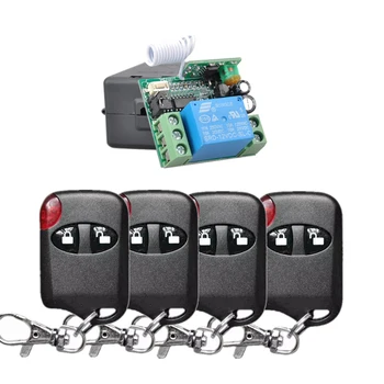

DC 12V 10A 1CH RF Remote Control Wireless Switch 4PCS Transmitter Receiver For Access/door Control System