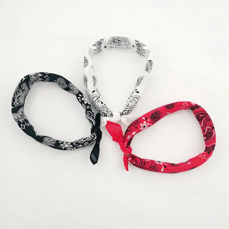 100% Cotton Double Paisley Punk Hip Hop Headwear Kerchief Bandanas Foulard Neckerchief Square Scarf for Women/Men/Boys/Girls mens knit scarf