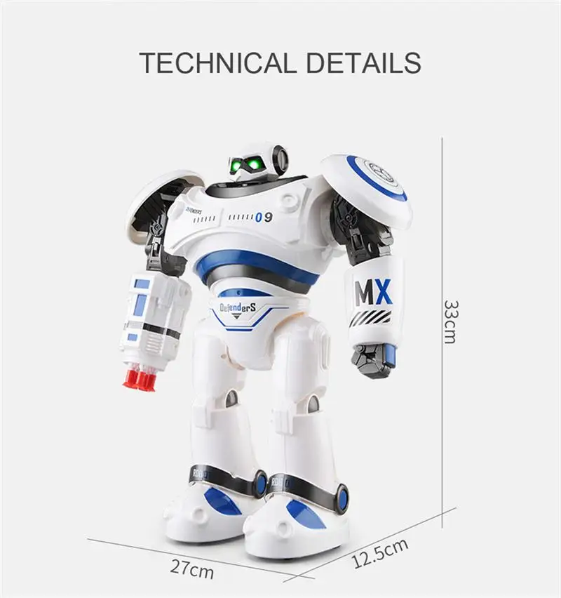 

JJRC R1 Intelligent Programmable Walking Dancing Combat Defender RC Robot Spare Parts Toy Gift for Children Kids