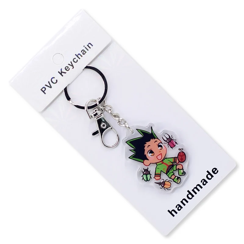 

2019 Hunter x Hunter Keychain Double Sided Acrylic Key Chain Pendant HXH Anime Accessories Cartoon Key Ring