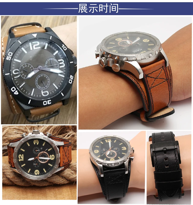 Новые поступления 1:1 Fit fossil FS5088 FS4656 BQ1718 FS4616 4617 JR1401 1437 FTW1163 часы кожаный ремень 22 24 мм с ремешком