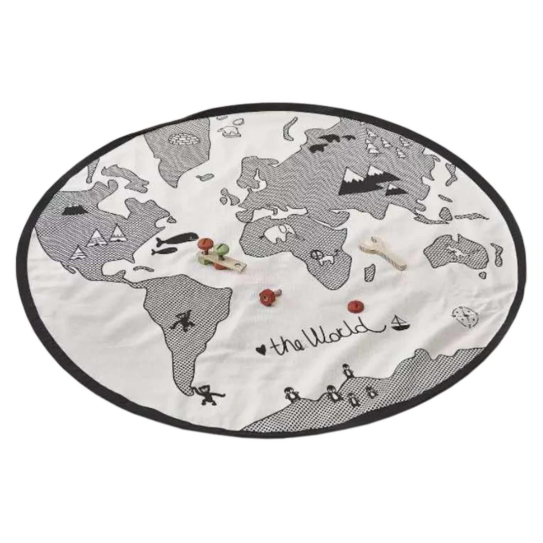 

Baby Round Carpet Rugs Mat Kids Play Game Mats World Map Pattern Baby Crawling Mat Cloth Play Carpet For Kids Room Decoration