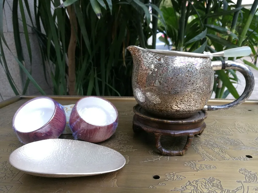 Деревянные зерна золотой чай море серебро 274 г чашка с подарочной коробкой чайная церемония аксессуары